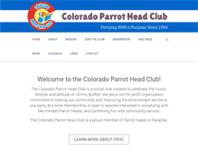 Tablet Screenshot of coloradoparrotheadclub.org